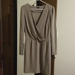 Long Sleeve Gray Designer Dress